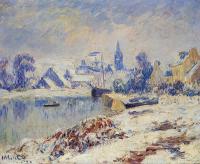 Moret, Henri - Quimper, Lake Marie in the Snow